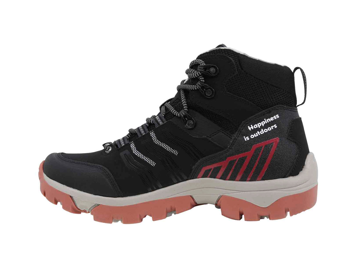 Bota Hiking Discovery Expedition Blackwood 2504 Negro Rojo Dama