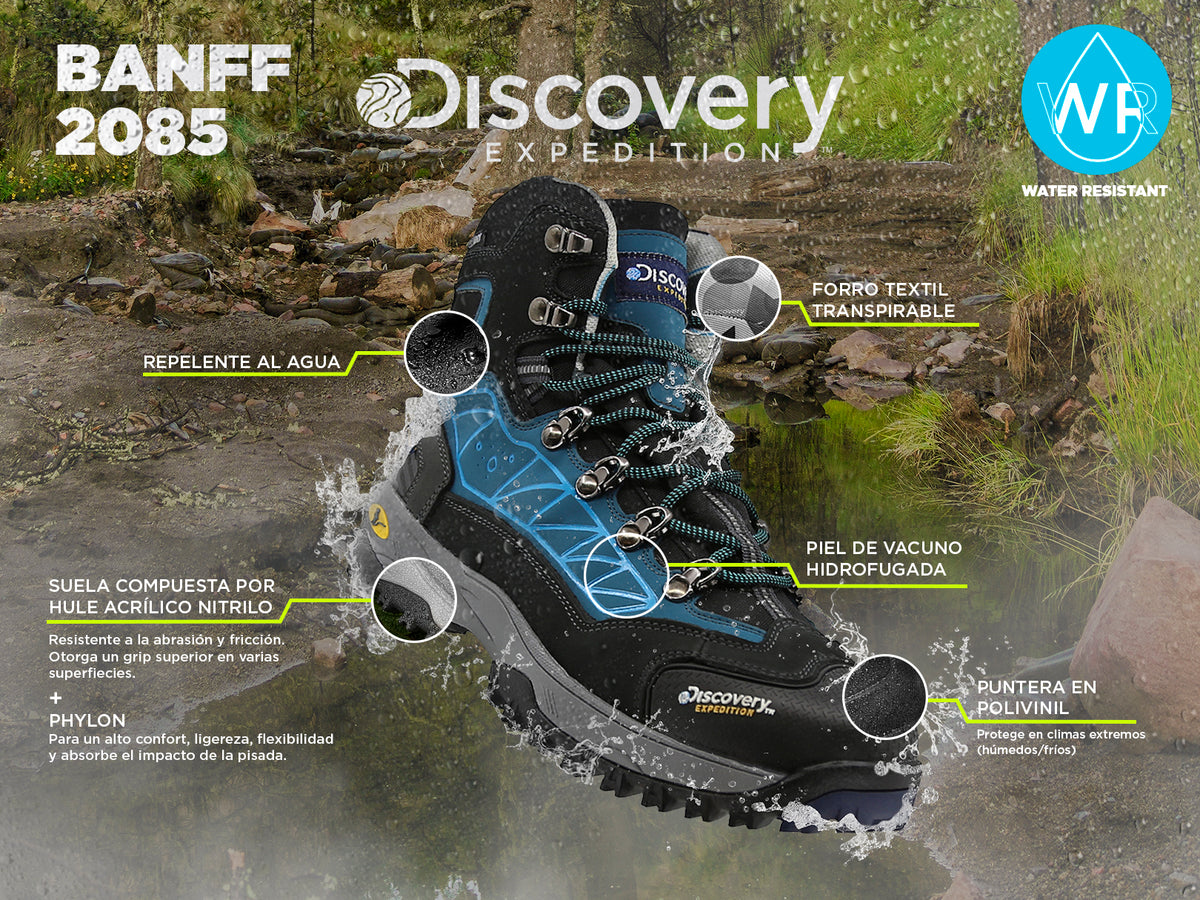 Bota Hiking Discovery Expedition Banff 2085 Negro Ocean Hombre